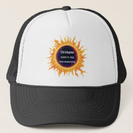 Gorra De Camionero Eclipse Total de Agua Total Solar 2026 Nombre