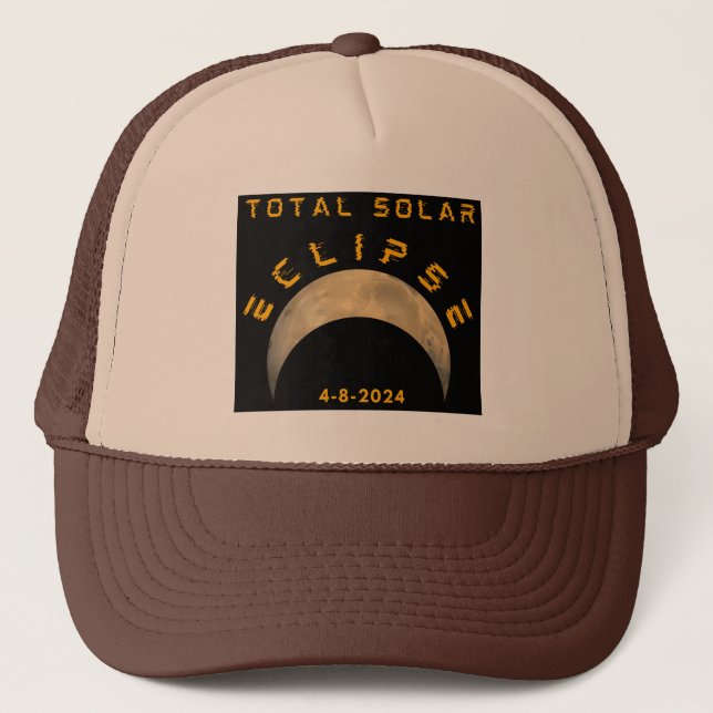 GORRA DE CAMIONERO ECLIPSE TOTAL DE SOL LUNA SOL TIERRA (Anverso)