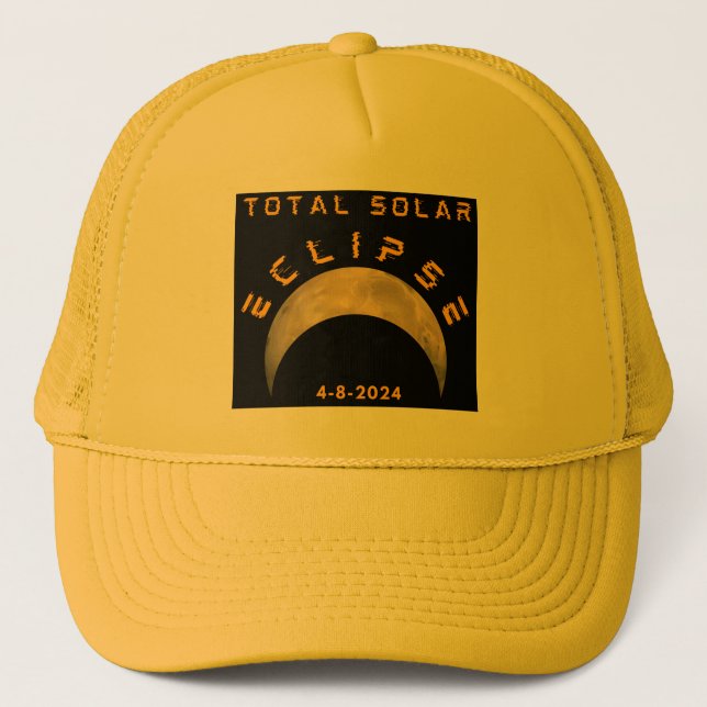 GORRA DE CAMIONERO ECLIPSE TOTAL DE SOL LUNA SOL TIERRA (Anverso)