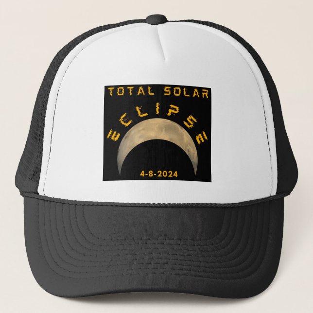 GORRA DE CAMIONERO ECLIPSE TOTAL DE SOL LUNA SOL TIERRA (Anverso)