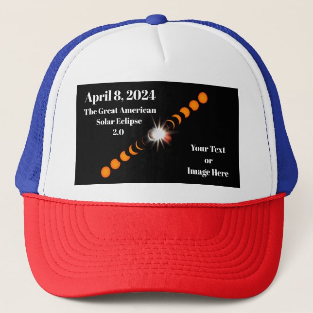 Gorra De Camionero Eclipse Total Solar 2024 (Anverso)