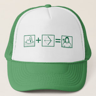 Gorra De Camionero Ecuación verde de la flecha de la flecha el  