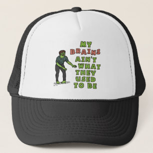 Gorra De Camionero Edad avanzada divertida de los cerebros del zombi