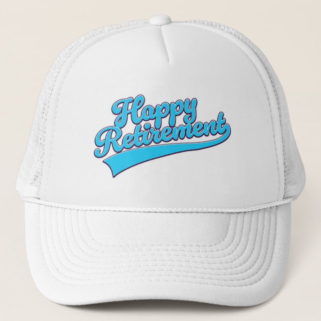 Gorra De Camionero Edición azul de retiro feliz (Anverso)