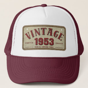 Gorra De Camionero Edición Limitada Vintage 1953 Todas las Piezas Ori