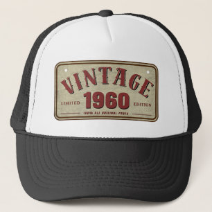 Gorra De Camionero Edición Limitada Vintage 1960 Todas las Piezas Ori