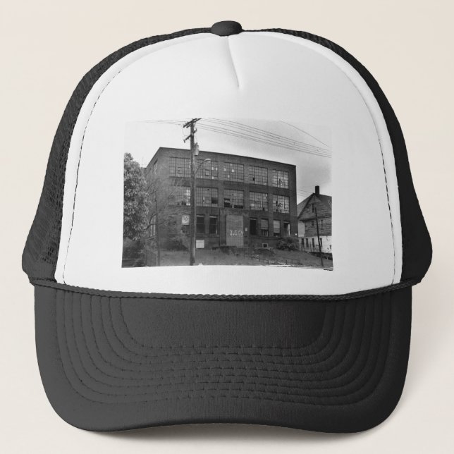 Gorra De Camionero Edificio de fabricación abandonado (Anverso)