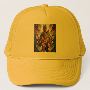 Gorra De Camionero Edificios Coloridos