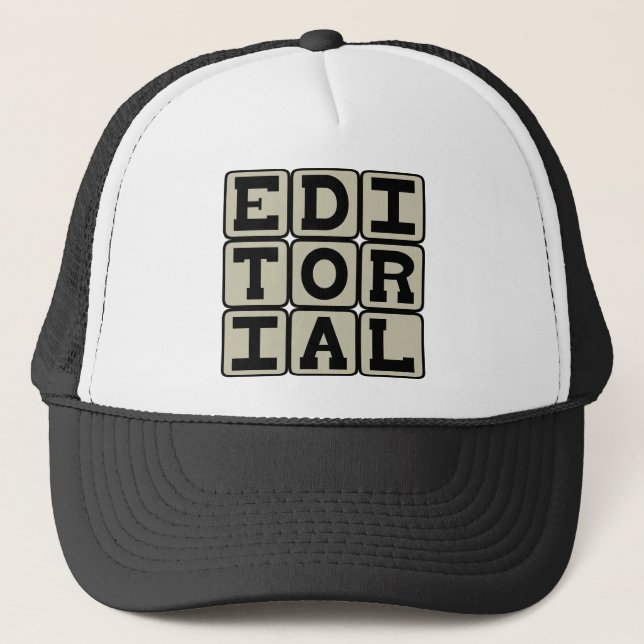 Gorra De Camionero Editorial, artículo del periódico (Anverso)