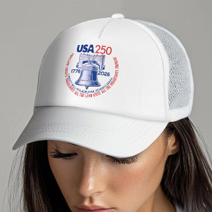 Gorra De Camionero EE. UU. 250 - 1776-2026 - Campana de la Libertad R