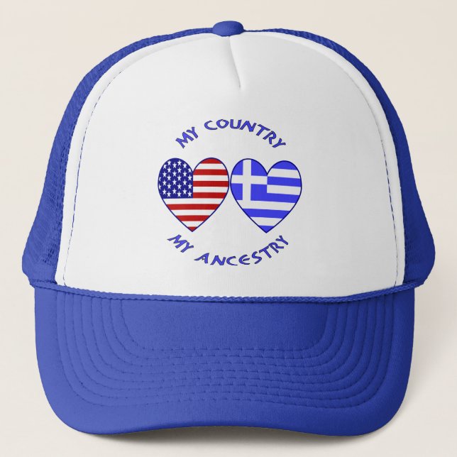 Gorra De Camionero EE. UU. / ascendencia griega (Anverso)