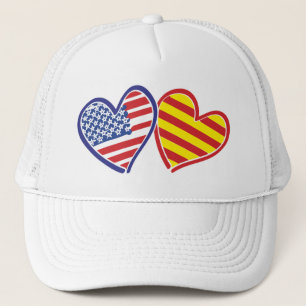 Gorra De Camionero EE.UU. Cataluña Love Hearts