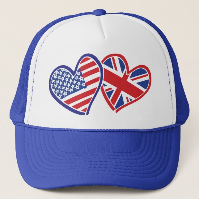 Gorra De Camionero EE.UU.—Reino Unido-Amor (Anverso)