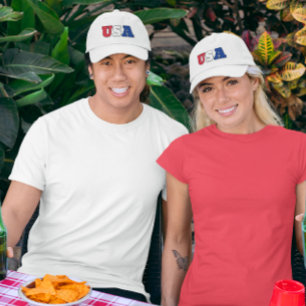 GORRA DE CAMIONERO EE.UU. (ROJO, BLANCO Y AZUL)