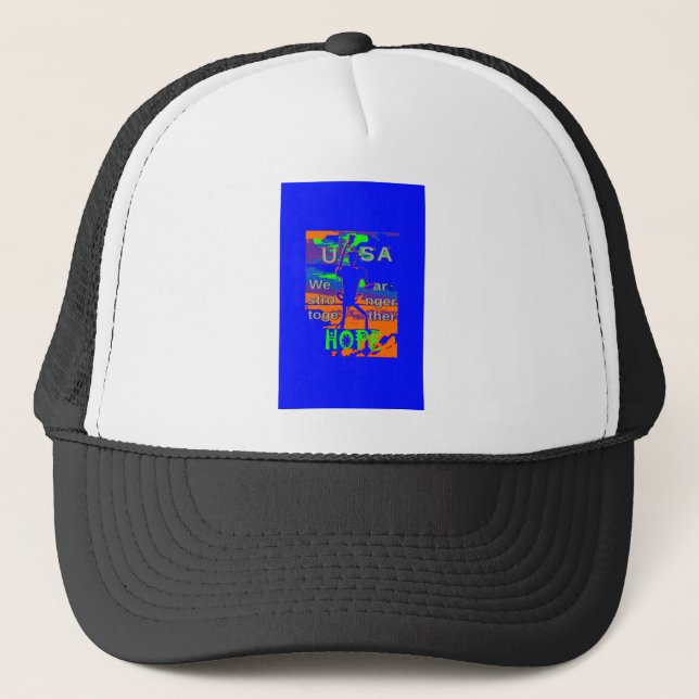 Gorra De Camionero EEUU Espero Fuerte Juntos - Un Tapiz Patriótico (Anverso)