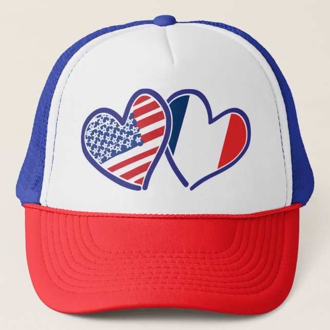 Gorra De Camionero EEUU—Francia-amor (Anverso)