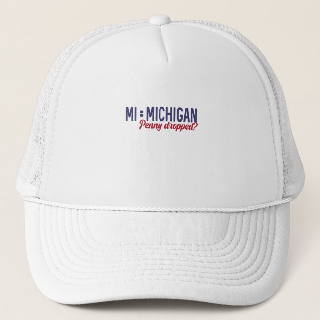 Gorra De Camionero EEUU - IM = Confusión de Michigan No Minnesota (Anverso)