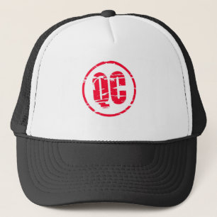 Gorra De Camionero Efecto del sello de goma roja de control de calida