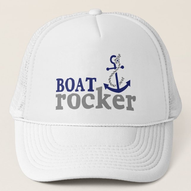 Gorra De Camionero Eje de balancín náutico del barco del humor (Anverso)