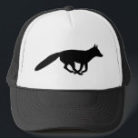 Gorra De Camionero Ejecutar Fox Silhouette<br><div class="desc">Gorra de silueta de Fox negra</div>