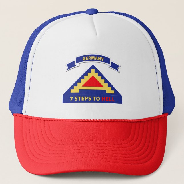 Gorra De Camionero Ejército - 7º Ejército de los Estados Unidos con 7 (Anverso)