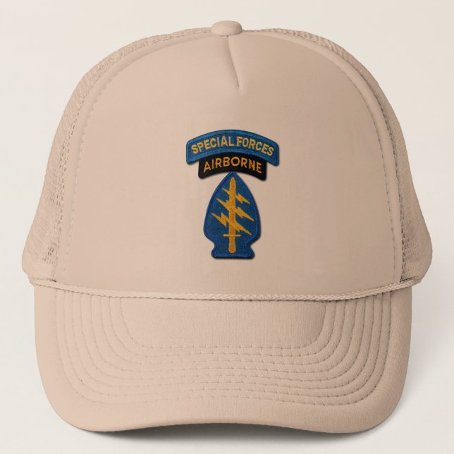Gorra De Camionero ejército fuerzas especiales boinas verdes veterano (Anverso)