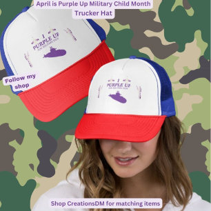 Gorra De Camionero Ejército - Púrpura por niños militares