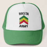 Gorra De Camionero Ejército rastafari<br><div class="desc">El ejército rasta y el reggae colocan franjas.</div>