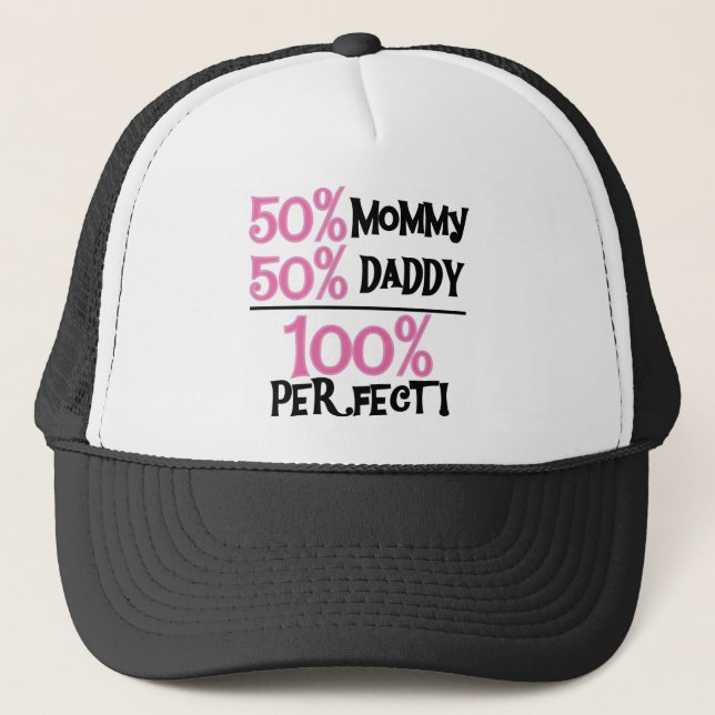 Gorra De Camionero El 100% perfecto - camisetas y regalos rosados (Anverso)