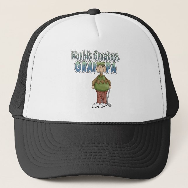 Gorra De Camionero El abuelo más grande del mundo Golfing (Anverso)