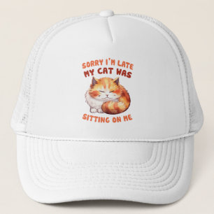 Gorra De Camionero El Adorable Naranja Tabby Cat - Lo siento, estoy a