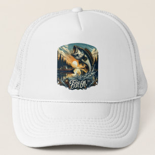 Gorra De Camionero El Amanecer Majestuoso Salta A Pescado Descendente