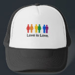 Gorra De Camionero El amor es amor<br><div class="desc">Humor gay, humor lésbico, y orejas de orgullo, camisetas GLBT/LGBT, caramelos, maricones, botones, signos, posters y regalos de orgullo gay de: http://www.GLBTshirts.com</div>