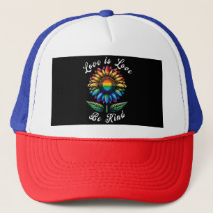 Gorra De Camionero El amor es amor el arcoiris girasol LGBT+ Lesbiana