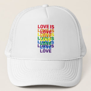 Gorra De Camionero El amor es amor el arcoiris moderno patrón de tipo