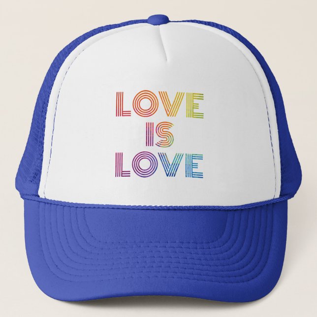 Gorra De Camionero El amor es amor| Tiras modernas (Anverso)