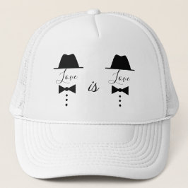 Gorra De Camionero El amor es el amor, pareja gay negra y blanca