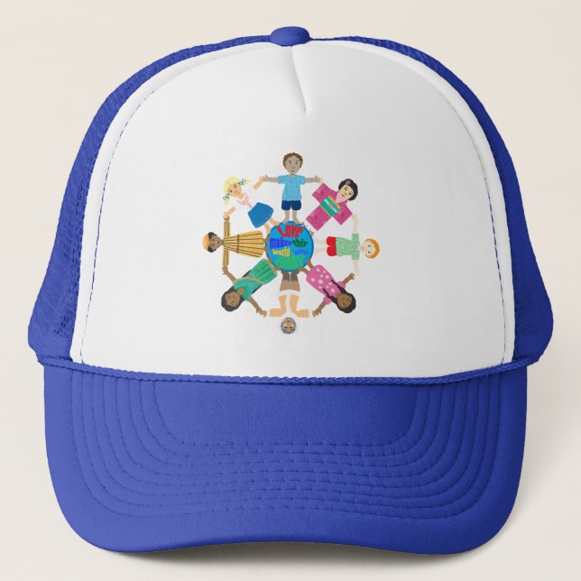 Gorra De Camionero El amor hace de este mundo una familia (Anverso)