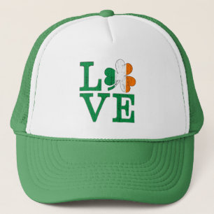 Gorra De Camionero El amor irlandés alteró el color tricolor Shamrock