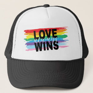 Gorra De Camionero El amor LGBTQIA siempre gana, orgullo, arcoiris