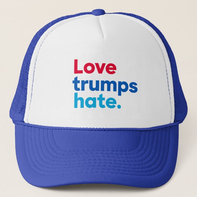 Gorra De Camionero El amor prevalece sobre el odio. (Anverso)