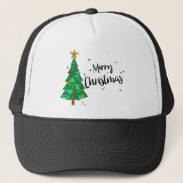Gorra De Camionero El árbol geométrico y colorido de moda Feliz Navid