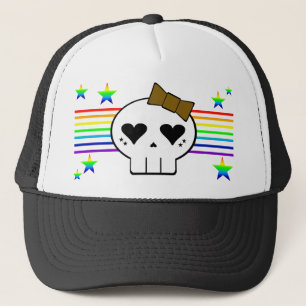 GORRA DE CAMIONERO EL ARCO IRIS DEL CRÁNEO DE KAWAII RAYA LAS