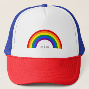 Gorra De Camionero El arcoiris del orgullo gay. El amor es amor.