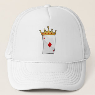 Gorra De Camionero El As de Diamantes con la Corona Rey