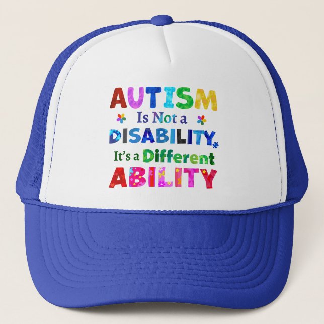Gorra De Camionero El AUTISMO no es una discapacidad (Anverso)