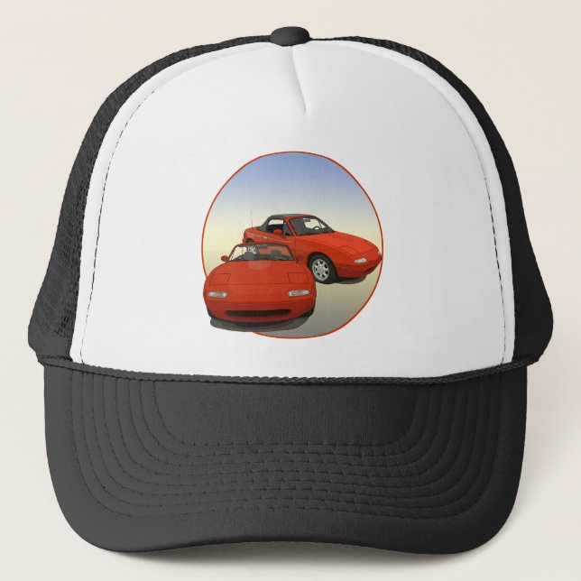 Gorra De Camionero El Avenue Art Red Sports Car (Anverso)