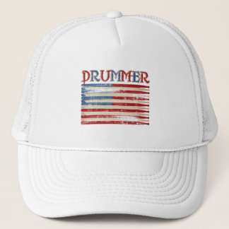 Gorra De Camionero El batería apenado de la bandera de los E.E.U.U.