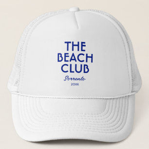 Gorra De Camionero El Beach Club Sorrento Personalizado Azul vibrante