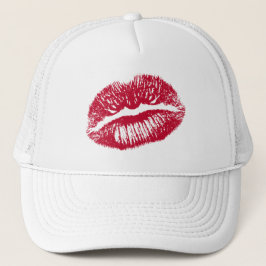 Gorra De Camionero El Beso, Labios Rojos